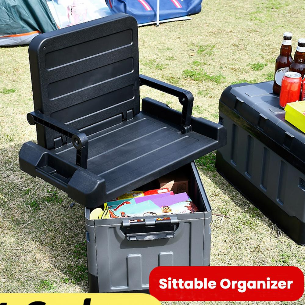 Car Trunk Organizer Foldable Storage Box - Organisateur de coffre 60L, grande boîte