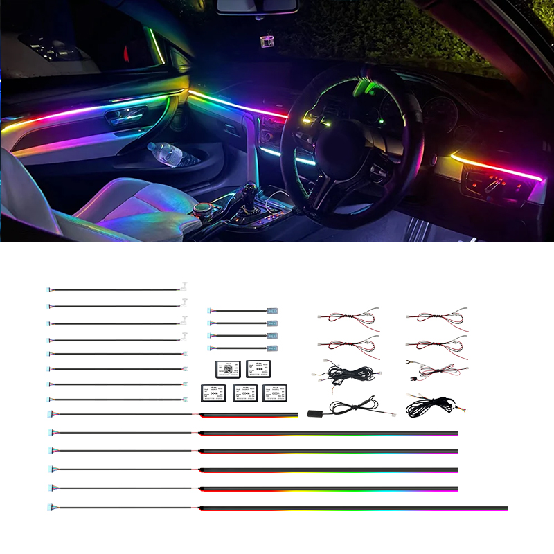 Lumières d'ambiance intérieure - Led Ambient Interior Car Lights App Control avis et prix
