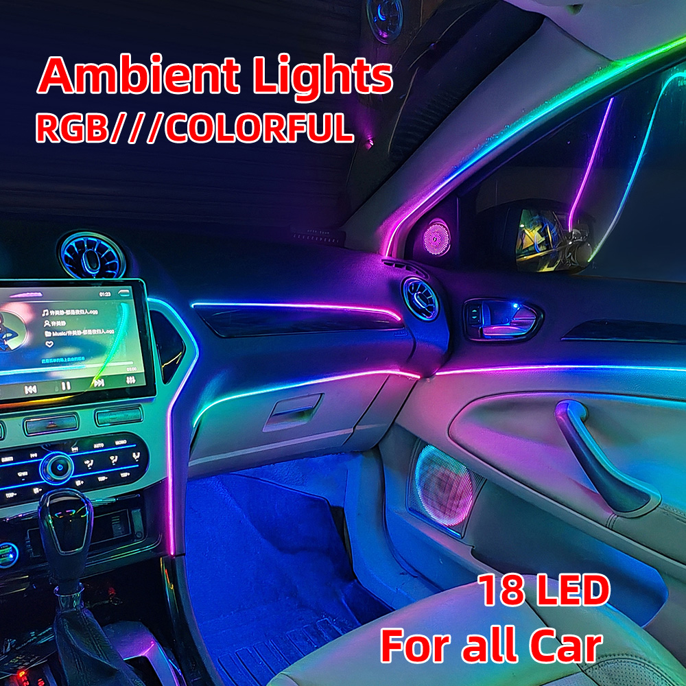 Lumières d'ambiance intérieure - Led Ambient Interior Car Lights App Control avis et prix