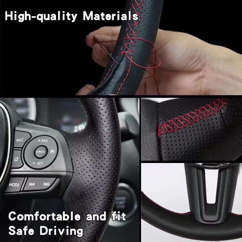 Housse de volant de voiture en - Car Steering Wheel Cover Anti Slip Breathable avis et prix