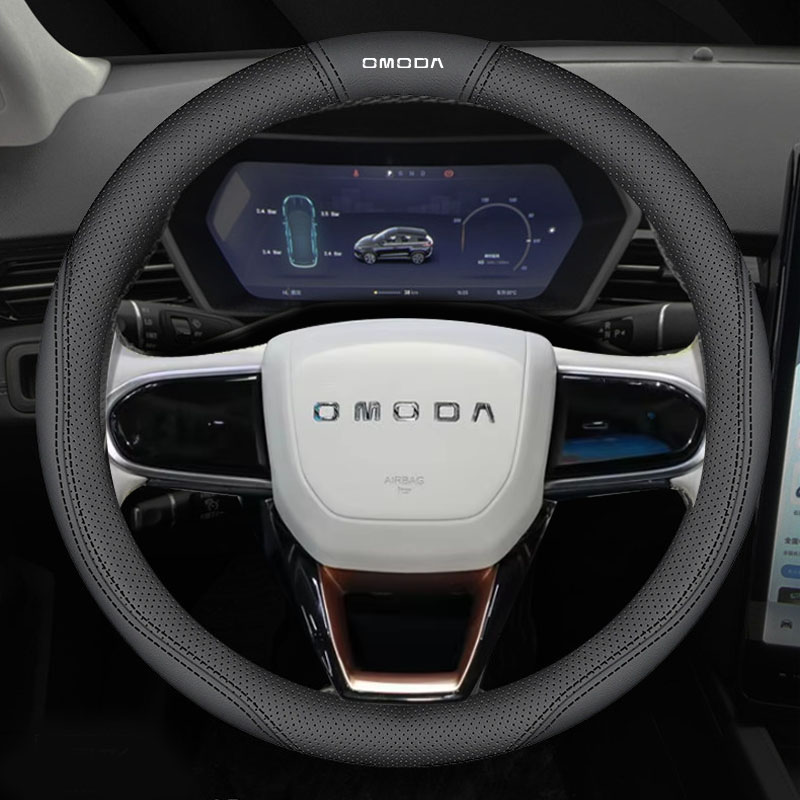 Housse de volant en cuir pour  - Car Steering Wheel Cover Anti Slip Breathable avis et prix