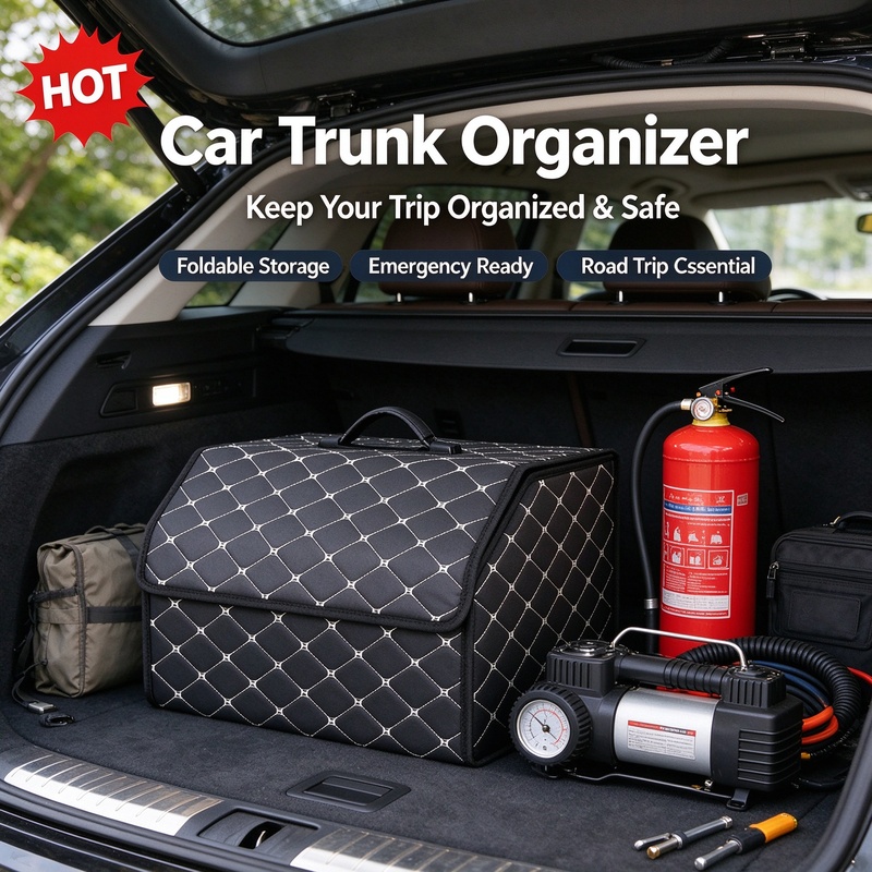 Organisateur de coffre de voit - Car Trunk Organizer Foldable Storage Box avis et prix