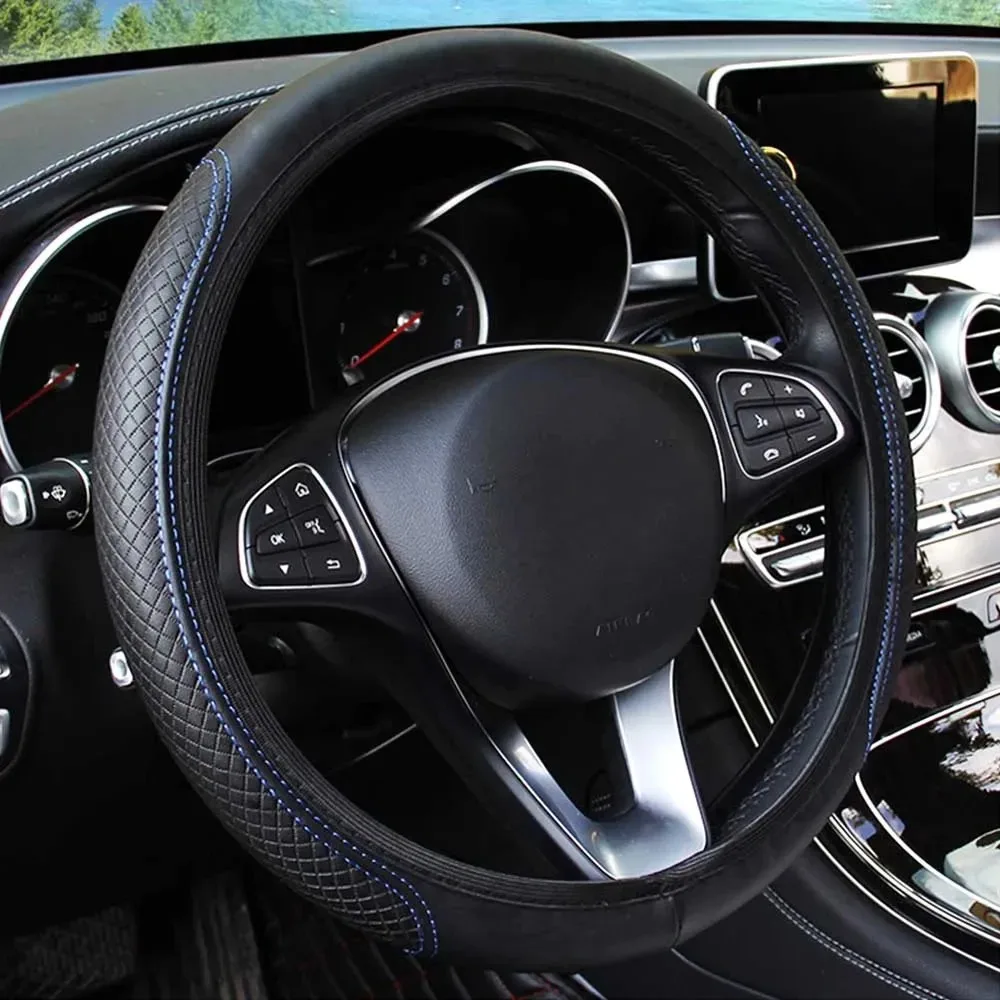 Housse de volant de voiture 37 - Car Steering Wheel Cover Anti Slip Breathable avis et prix