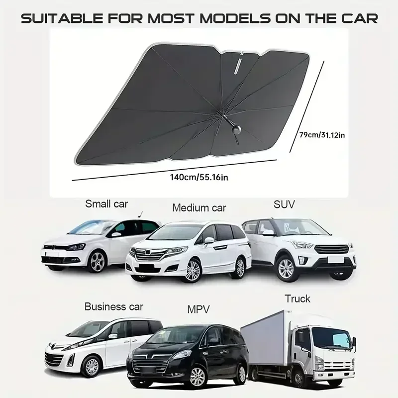 Pare-soleil pliable pour pare- - Car Sunshade Windshield Umbrella Foldable avis et prix
