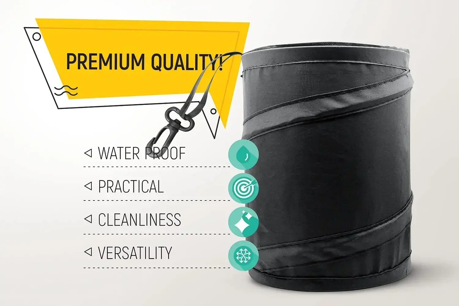 Poubelle de voiture, poubelle  - Waterproof Car Trash Can With Lid avis et prix