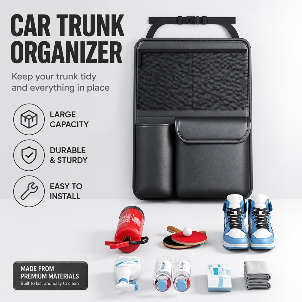 1 pièce, organisateur de coffr - Car Trunk Organizer Foldable Storage Box avis et prix